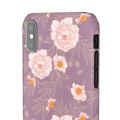 Printify Orange Peonies Floral Rose Phone Case