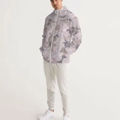 Harlow & Lloyd Military Sand Camo Men's Windbreaker Hooded Jacket