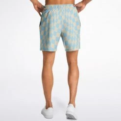 Subliminator Blue & Vanilla Check Fleece Shorts 15 Subliminator Blue & Vanilla Check Fleece Shorts