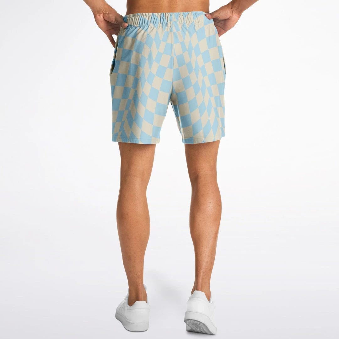 Subliminator Blue & Vanilla Check Fleece Shorts 8 Subliminator Blue & Vanilla Check Fleece Shorts