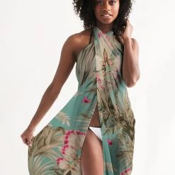 Harlow & Lloyd Vintage Bird & Tropical Palm Swim Cover Up