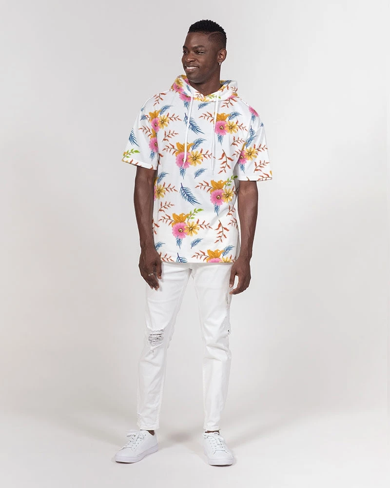 Harlow & Lloyd White Summer Floral Men's Premium Heavyweight Short Sleeve Hoodie Hoodies 9 Harlow & Lloyd White Summer Floral Men's Premium Heavyweight Short Sleeve Hoodie Hoodies