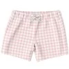 Subliminator Swimwear Pale Pink Gingham Check Swim Shorts