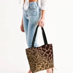 Harlow & Lloyd Giraffe Print Canvas Zip Tote Bags 10 Harlow & Lloyd Giraffe Print Canvas Zip Tote Bags