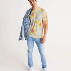 Harlow & Lloyd T Shirts & Tanks Retro Sunflowers Pink Men's T Shirt 15 Harlow & Lloyd T Shirts & Tanks Retro Sunflowers Pink Men's T Shirt