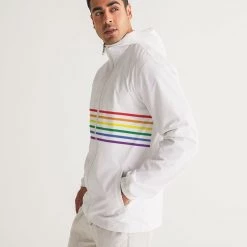 Harlow & Lloyd Jackets Rainbow Stripes Windbreaker