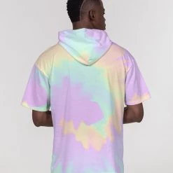 Harlow & Lloyd Hoodies Lilac Mint Tie Dye Men's Premium Heavyweight Short Sleeve Hoodie 14 Harlow & Lloyd Hoodies Lilac Mint Tie Dye Men's Premium Heavyweight Short Sleeve Hoodie