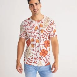 Harlow & Lloyd T Shirts & Tanks Orange Retro Garden Men's Tee