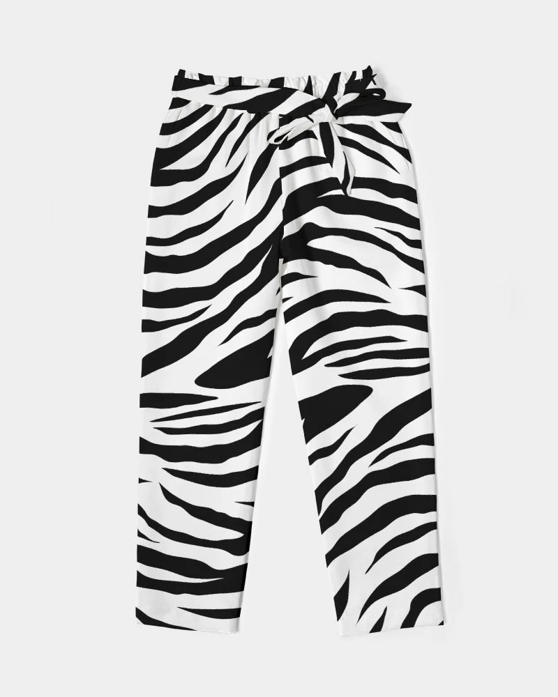 Harlow & Lloyd White Tiger Women's Belted Tapered Pants Pants & Joggers 5 Harlow & Lloyd White Tiger Women's Belted Tapered Pants Pants & Joggers