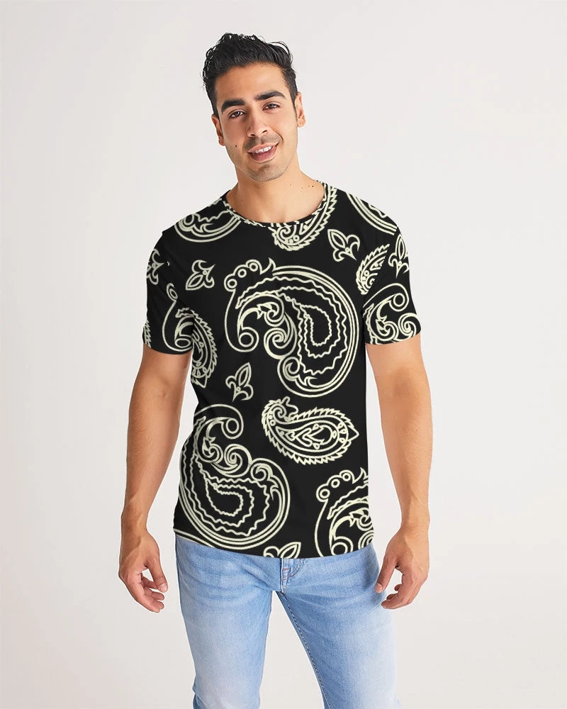 Harlow & Lloyd Black & Bone Paisley Men's Tee T Shirts & Tanks 5 Harlow & Lloyd Black & Bone Paisley Men's Tee T Shirts & Tanks