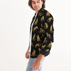 Harlow & Lloyd Black Leopards Men's Bomber Jacket Jackets