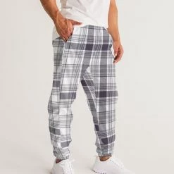 Harlow & Lloyd Black & White Tartan Check Lightweight Men's Track Pants Pants & Joggers 12 Harlow & Lloyd Black & White Tartan Check Lightweight Men's Track Pants Pants & Joggers