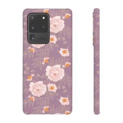 Printify Orange Peonies Floral Rose Phone Case