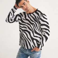 Harlow & Lloyd T Shirts & Tanks Zebra Print Men's Long Sleeve Tee