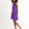 Harlow & Lloyd Electric Zebra Women's Halter Dress