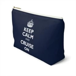 Printify Keep Calm & Cruise On Accessory Pouch Accessories