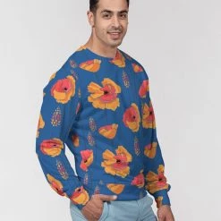 Harlow & Lloyd Wild Orange Vines Men's French Terry Pullover Sweatshirt