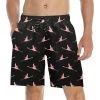 Harlow & Lloyd Flying Flamingos Black Board Shorts