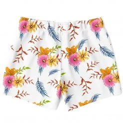 Subliminator White Summer Floral Swim Shorts