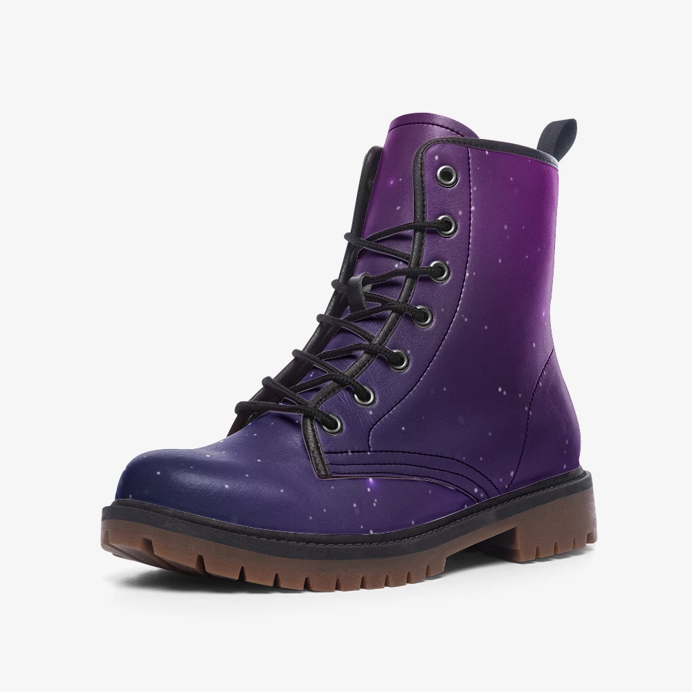 Harlow & Lloyd Purple Galaxy Lace Up Boots Shoes 3 Harlow & Lloyd Purple Galaxy Lace Up Boots Shoes