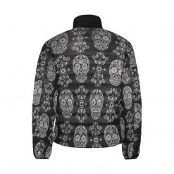 Harlow & Lloyd Black Skull Paisley Lightweight Puffer Jacket Jackets