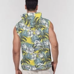 Harlow & Lloyd Hoodies Yellow Tropics Men's Premium Heavyweight Sleeveless Hoodie