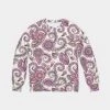 Harlow & Lloyd Purple Cream Paisley Men's French Terry Pullover Sweatshirt Sweatshirts & Pullovers