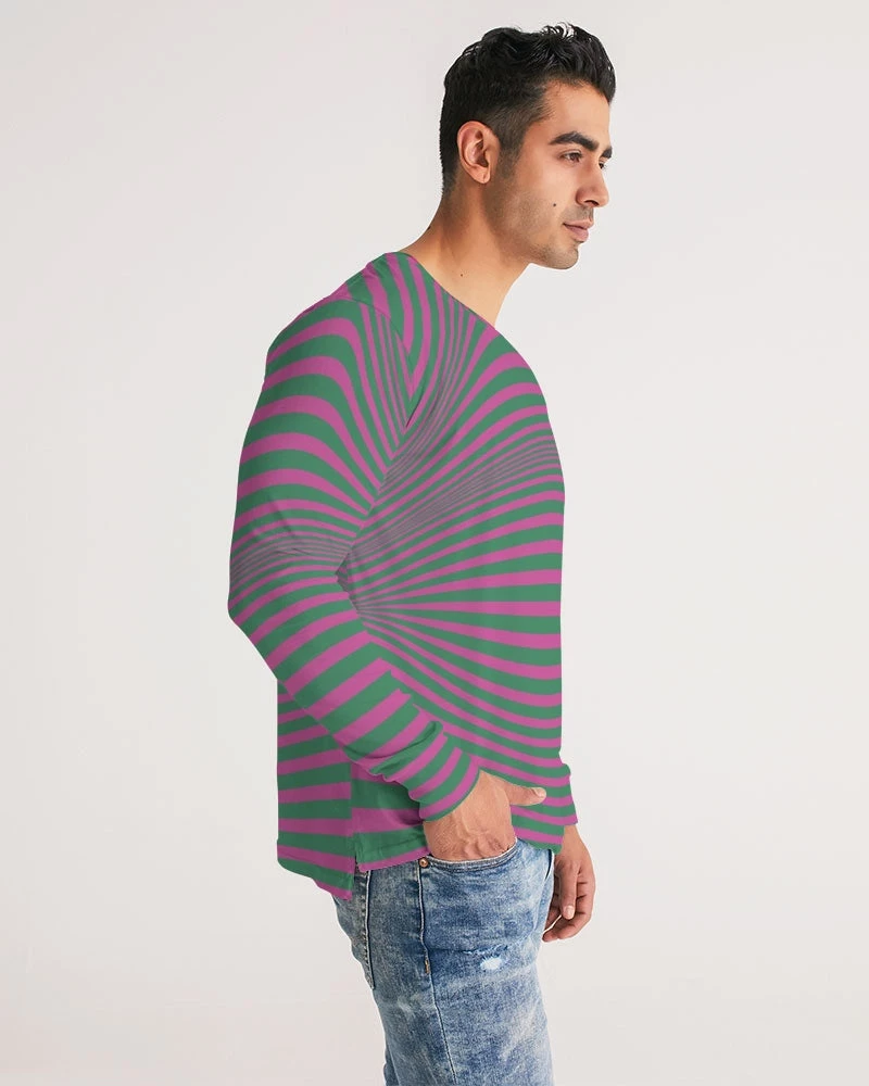 Harlow & Lloyd Fuchsia & Green Optical Men's Long Sleeve Tee 5 Harlow & Lloyd Fuchsia & Green Optical Men's Long Sleeve Tee