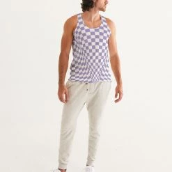 Harlow & Lloyd T Shirts & Tanks Purple Check Men's Tank