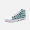 Harlow & Lloyd Dachshund Green High Top Unisex Canvas Shoes