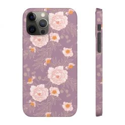 Printify Orange Peonies Floral Rose Phone Case