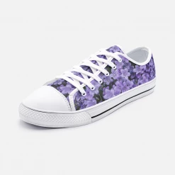 Harlow & Lloyd Purple Flower Low Top Canvas Shoes