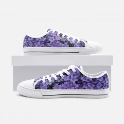 Harlow & Lloyd Purple Flower Low Top Canvas Shoes