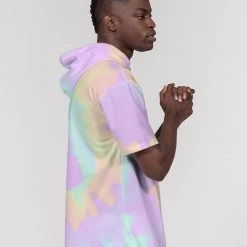 Harlow & Lloyd Hoodies Lilac Mint Tie Dye Men's Premium Heavyweight Short Sleeve Hoodie 13 Harlow & Lloyd Hoodies Lilac Mint Tie Dye Men's Premium Heavyweight Short Sleeve Hoodie