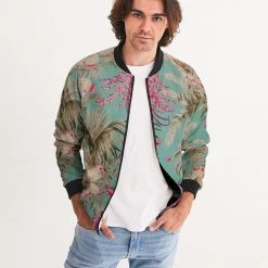 Harlow & Lloyd Jackets Vintage Bird & Tropical Palm Men's Bomber Jacket