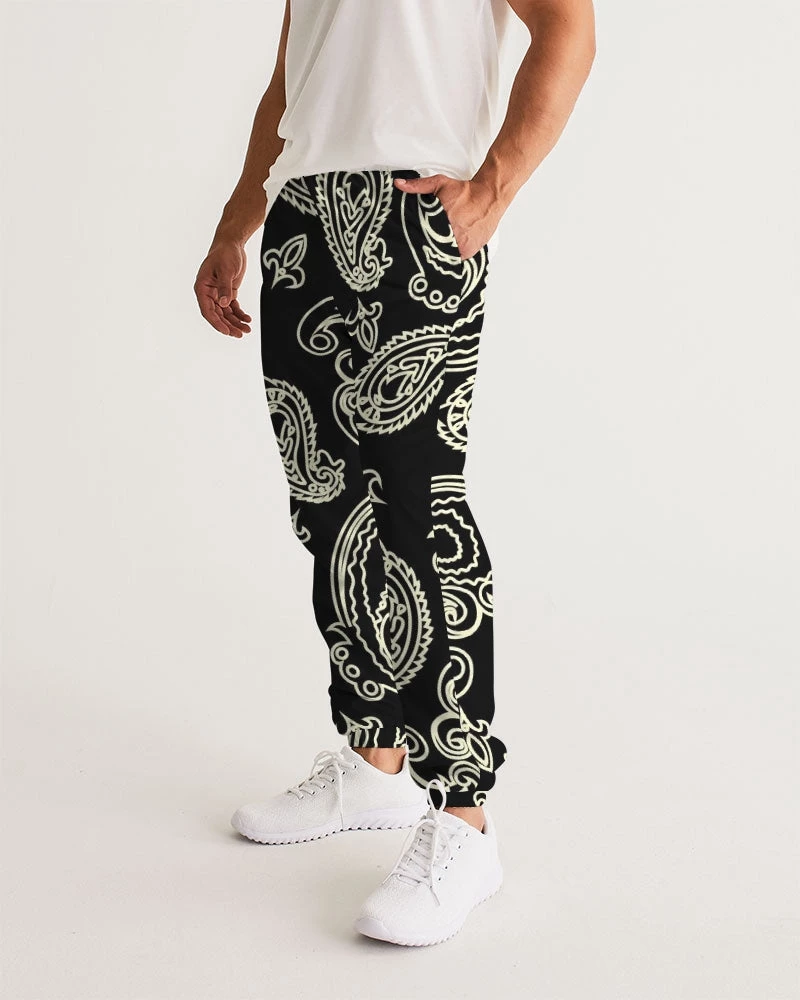 Harlow & Lloyd Black & Bone Paisley Men's Lightweight Track Pants Pants & Joggers 4 Harlow & Lloyd Black & Bone Paisley Men's Lightweight Track Pants Pants & Joggers