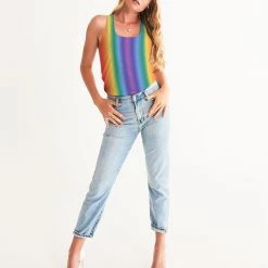 Harlow & Lloyd T Shirts & Tanks Rainbow Vertical Stripe Women's Tank