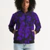 Harlow & Lloyd Midnight Purple Floral Women's Bomber Jacket Jackets