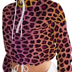 Harlow & Lloyd Jackets Vivid Cheetah Women's Cropped Windbreaker