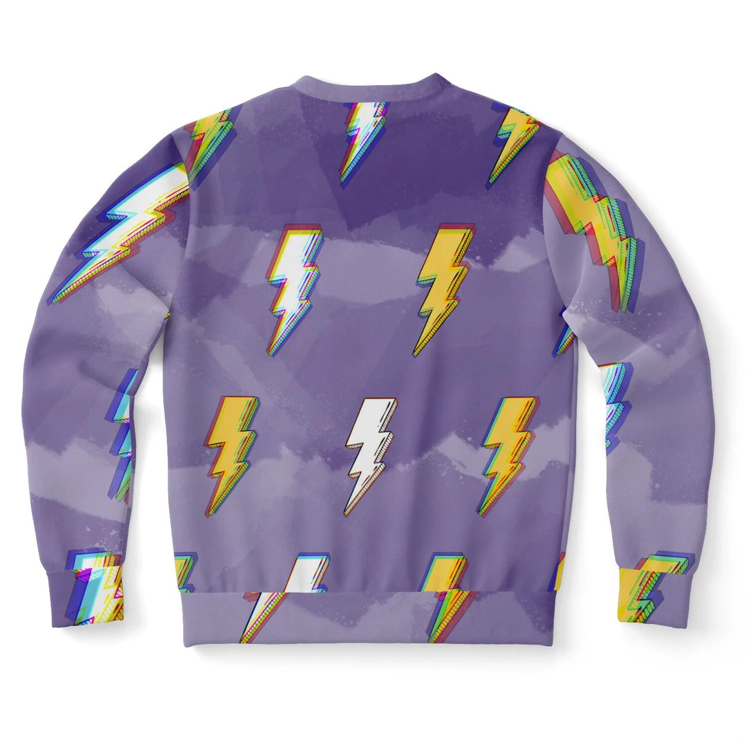 Subliminator Sweatshirts & Pullovers Lightning Bolt Unisex Fleece Sweatshirt 7 Subliminator Sweatshirts & Pullovers Lightning Bolt Unisex Fleece Sweatshirt