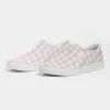Harlow & Lloyd Pale Pink Large Houndstooth Women's Slip-On Canvas Shoe
