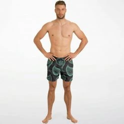Subliminator Mint Paisley Swim Shorts Men