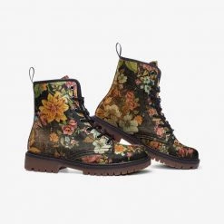 Harlow & Lloyd Old Vintage Flowers Lace Up Boots Shoes
