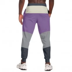 Subliminator Purple Charcoal Gray Unisex Fleece Joggers Pants & Joggers