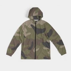 Harlow & Lloyd Woodland Camo Men's Windbreaker Jacket Jackets