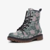 Harlow & Lloyd Baroque Floral Plaid Lace Up Boots Shoes 1 Harlow & Lloyd Baroque Floral Plaid Lace Up Boots Shoes