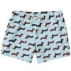 Subliminator Dachshund Lovers Swim Shorts In Blue Men