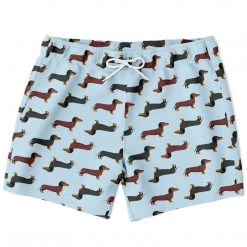 Subliminator Dachshund Lovers Swim Shorts In Blue Men
