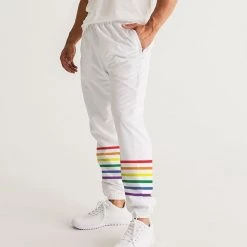 Harlow & Lloyd Rainbow Thin Stripes Lightweight Track Pants