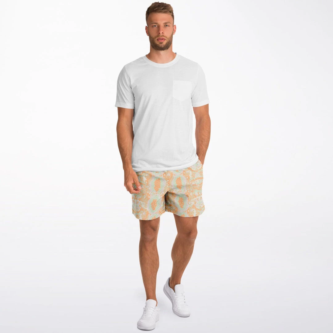 Subliminator Green & Orange Snake Fleece Shorts 9 Subliminator Green & Orange Snake Fleece Shorts